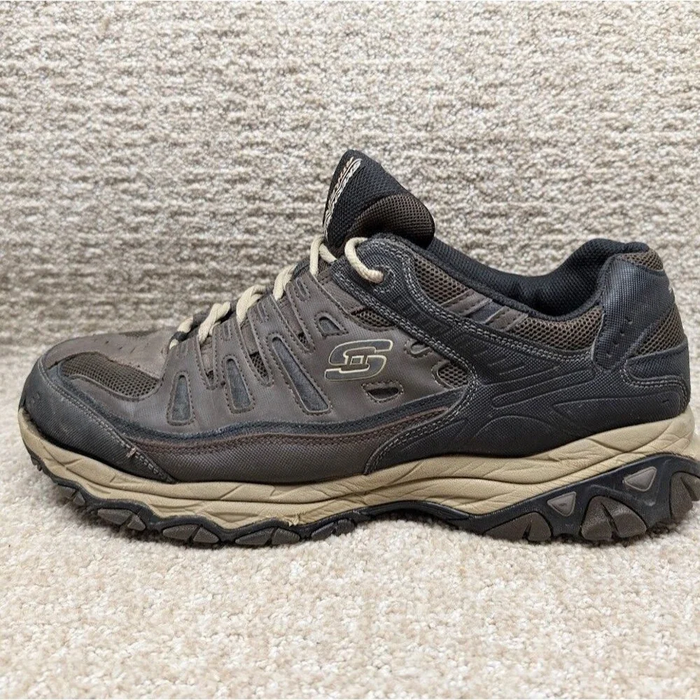 Skechers Afterburn 50125 Men’s Sneakers Size 14 Black Memory Foam Athletic Shoes